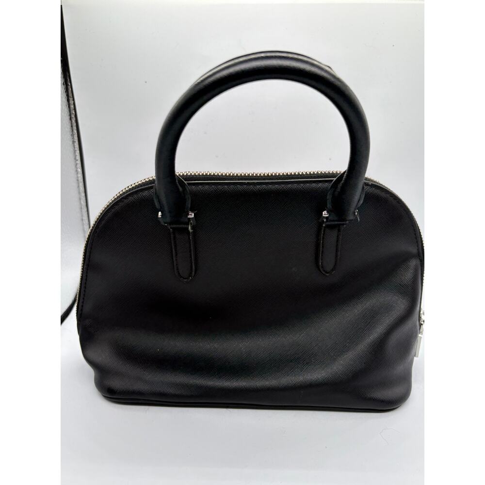 DKNY Graffiti Print Satchel Handbag Black Multicolor Dome Purse Zip - Picture 4 of 10